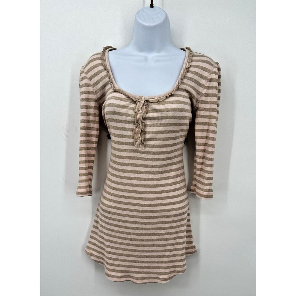 Vtg Y2K Juicy Couture top Heart Long Sleeves P/ch pink gliter yarn casual